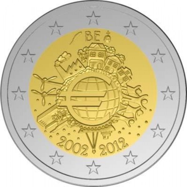 België Euro 10 Jaar Euro - 2 euromunten Eurocoinhouse