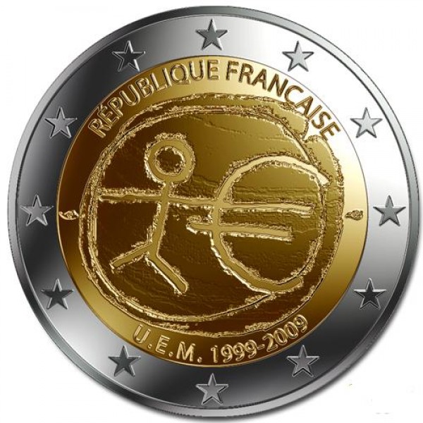 Stuwkracht klif Piepen Frankrijk 2 Euro 2009 Europese Monetaire Unie - Bijzondere 2 euromunten |  Eurocoinhouse