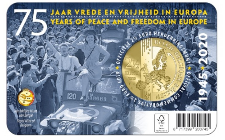 België 2,5 Euro 2020 '75 Jaar Vrijheid Coincard Frans ...
