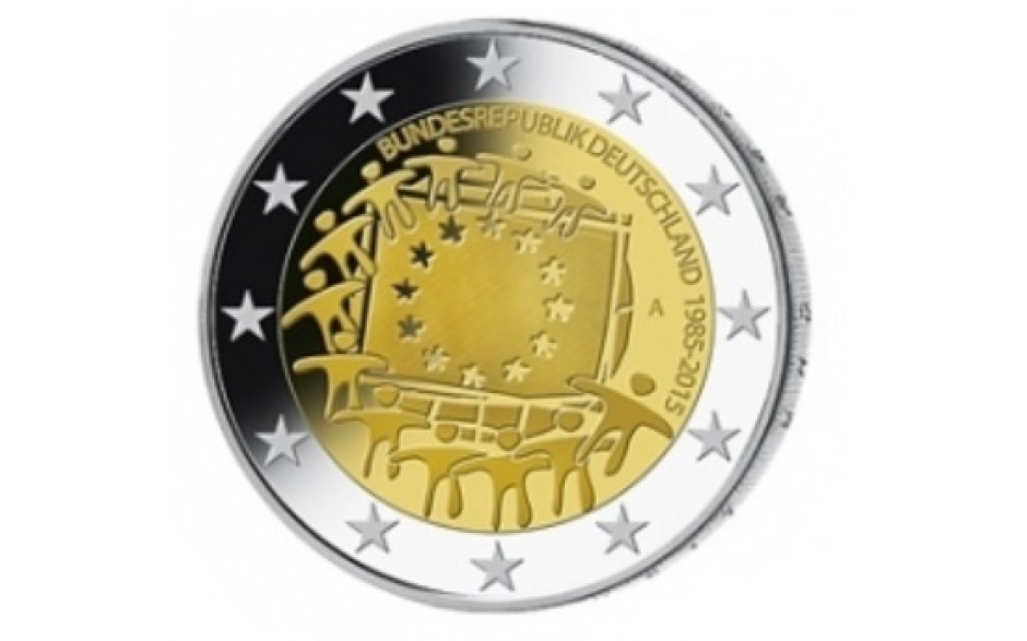 Deutschland Munzen 2 Euro 2015 30 Jahre Europa Flagge A J Bankfrisch