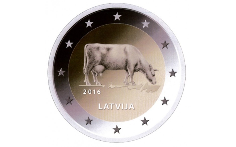 Lettland 2 Euro 2016 Braune Kuh Milchwirtschaft - 2-Euro-Münzen