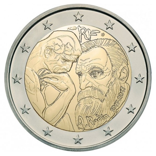 France 2 Euro 2017 Auguste Rodin Special 2 Euro Coins Eurocoinhouse