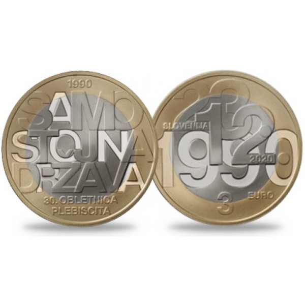 Slovenia 3 Euro 2020 '30 Years of Independence