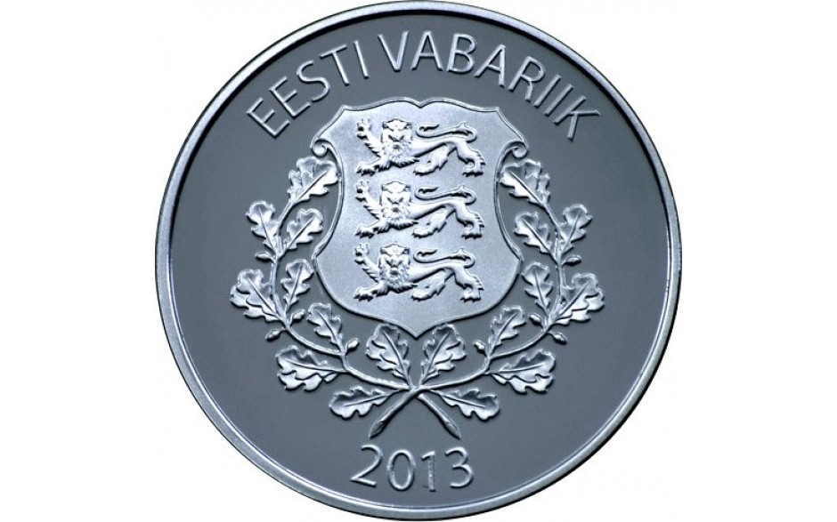 6.7 евро. Монета 10 Eesti Vabariik. Семь евро. Эмблема Эстонии за 200000 евро. Нейзильбера памятная монета Эстония 2005.