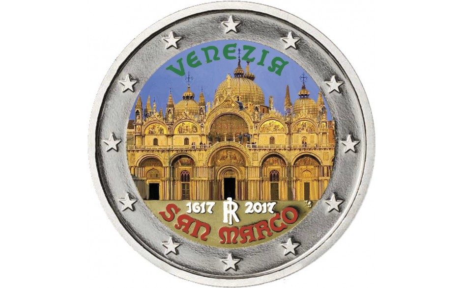 San Marco Basilica in Venice UNC COIN ITALY 2 € Euro commemorative coin 2017 