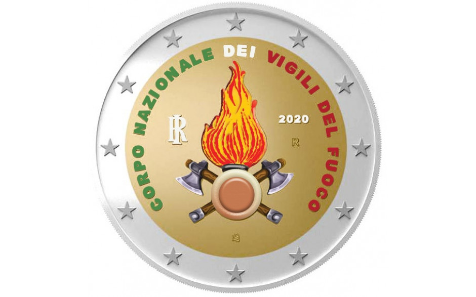 Italia Italien Italy 2€ Vigili del Fuoco Feuerwehr Firebrigade coincard 2020 