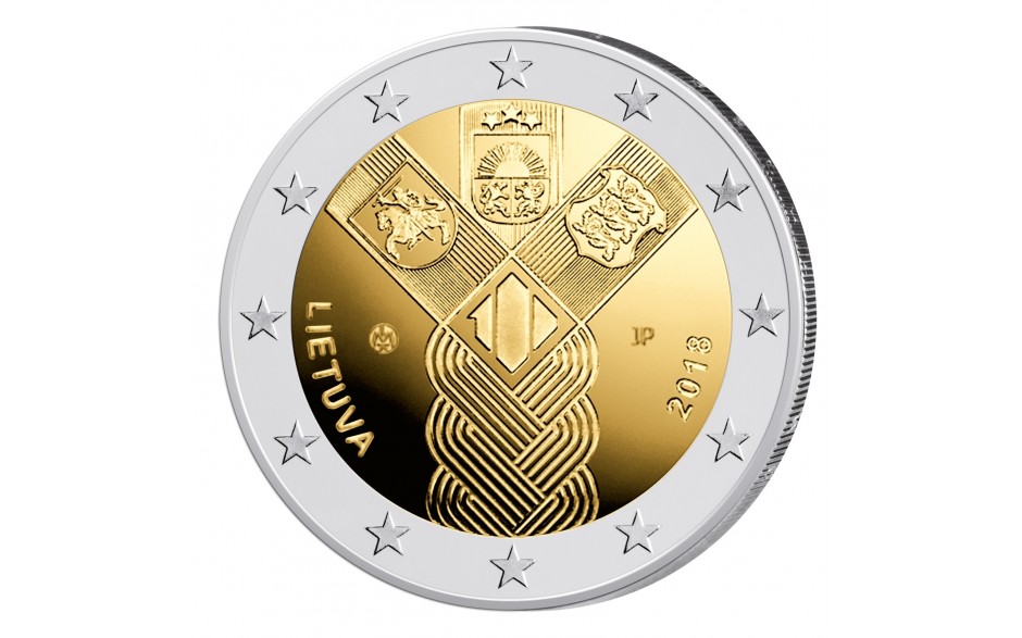 Lithuania 2 euro coin 2018 dedicated to "Baltic States" BU 