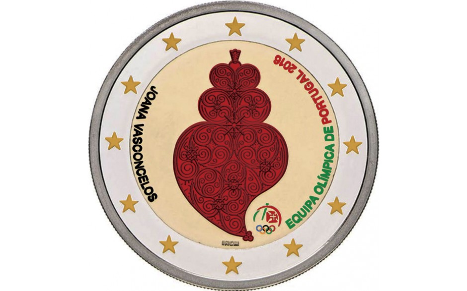 portugal coins 2 Euro 2016 Olimpic UNC