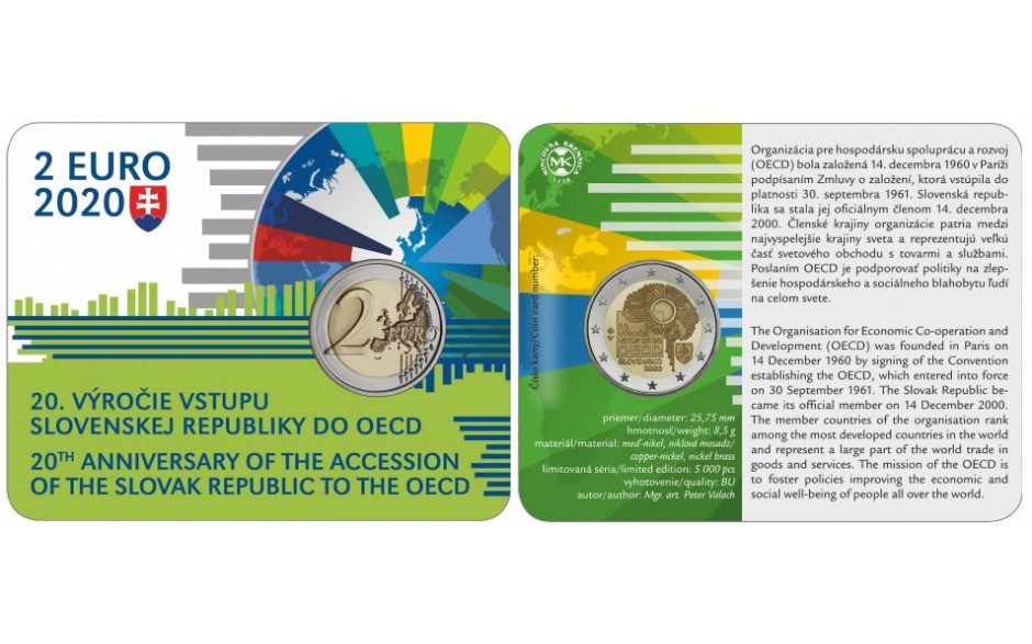 COINCARD OECD SLOVAKIA 2 Euro 2020 
