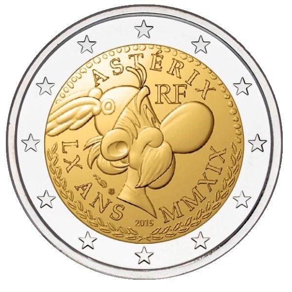 ASTERIX FRANCE 3 x 2 EURO 2019 CoinCards 3 x Commemorative 2 Euro Coin 